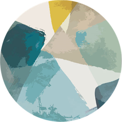 Skorter | Creative Abstract Printed Area Rug Multicolor Synthetic Carpet Non-Slip Back Stain Resistant Rug for Bedroom