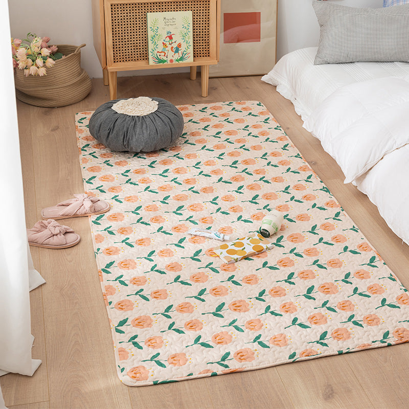 Skorter | Comfort Western Rug Multicolored Floral Printed Rug Non-Slip Pet-Friendly Rug for Room