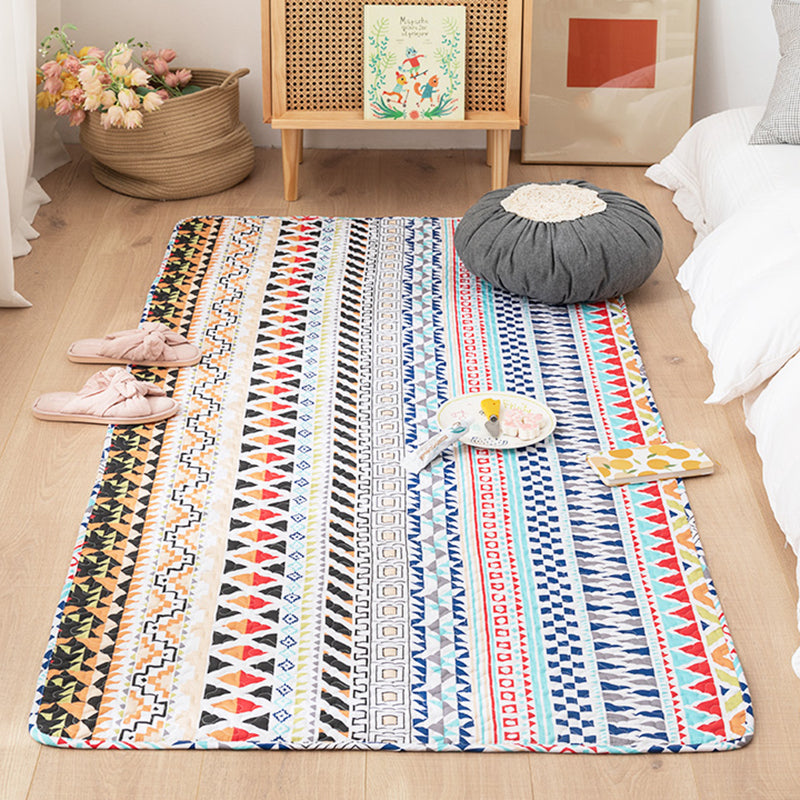 Skorter | Comfort Western Rug Multicolored Floral Printed Rug Non-Slip Pet-Friendly Rug for Room