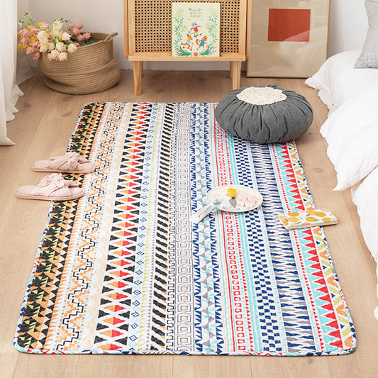Skorter | Comfort Western Rug Multicolored Floral Printed Rug Non-Slip Pet-Friendly Rug for Room