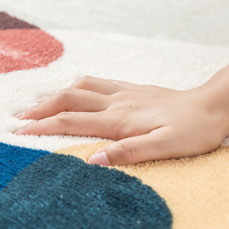 Skorter | Casual Multicolor Abstract Carpet Mixed Bold Indoor Carpet Easy Care Pet Friendly Machine Washable Carpet for Room