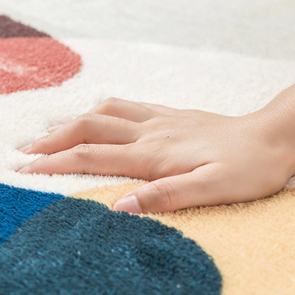 Skorter | Casual Multicolor Abstract Carpet Mixed Bold Indoor Carpet Easy Care Pet Friendly Machine Washable Carpet for Room