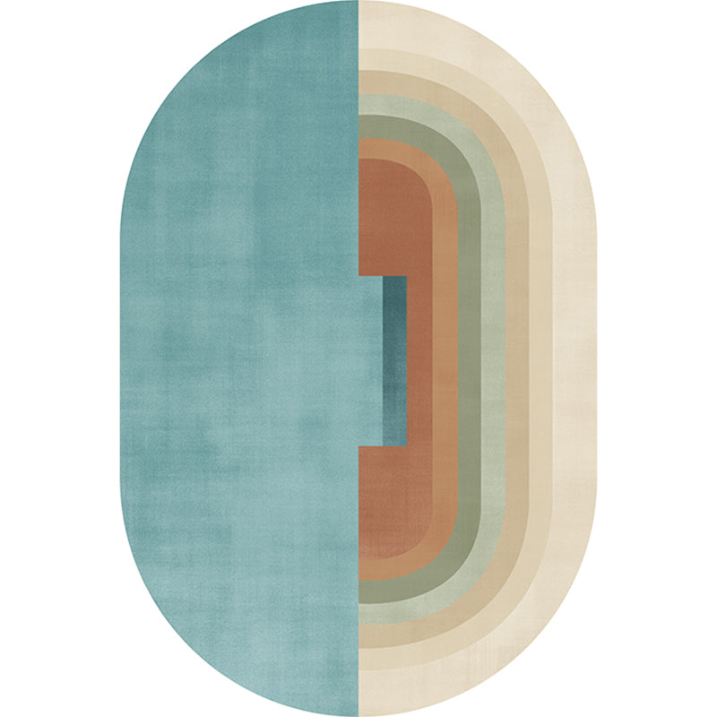 Skorter | Creative Parlor Rug Multicolor Geo-Pattern Area Rug Polypropylene Pet-Friendly Washable Easy Care Rug