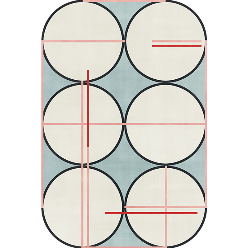 Skorter | Creative Parlor Rug Multicolor Geo-Pattern Area Rug Polypropylene Pet-Friendly Washable Easy Care Rug