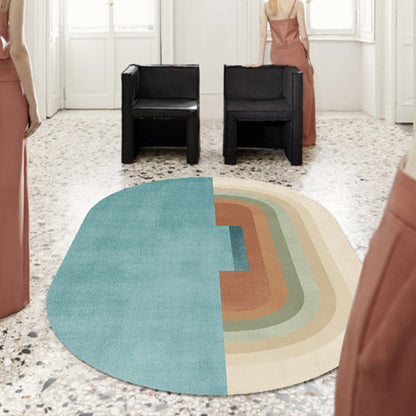 Skorter | Creative Parlor Rug Multicolor Geo-Pattern Area Rug Polypropylene Pet-Friendly Washable Easy Care Rug