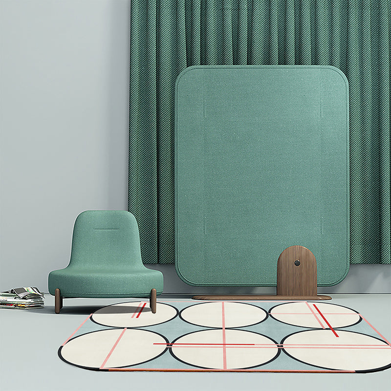 Skorter | Creative Parlor Rug Multicolor Geo-Pattern Area Rug Polypropylene Pet-Friendly Washable Easy Care Rug