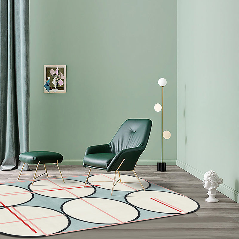 Skorter | Creative Parlor Rug Multicolor Geo-Pattern Area Rug Polypropylene Pet-Friendly Washable Easy Care Rug