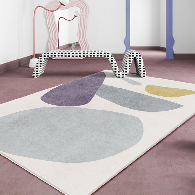 Skorter | Creative Abstract Printed Carpet Multicolored Polypropylene Indoor Carpet Pet-Friendly Non-Slip Carpet for Rooms