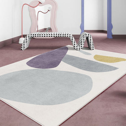 Skorter | Creative Abstract Printed Carpet Multicolored Polypropylene Indoor Carpet Pet-Friendly Non-Slip Carpet for Rooms