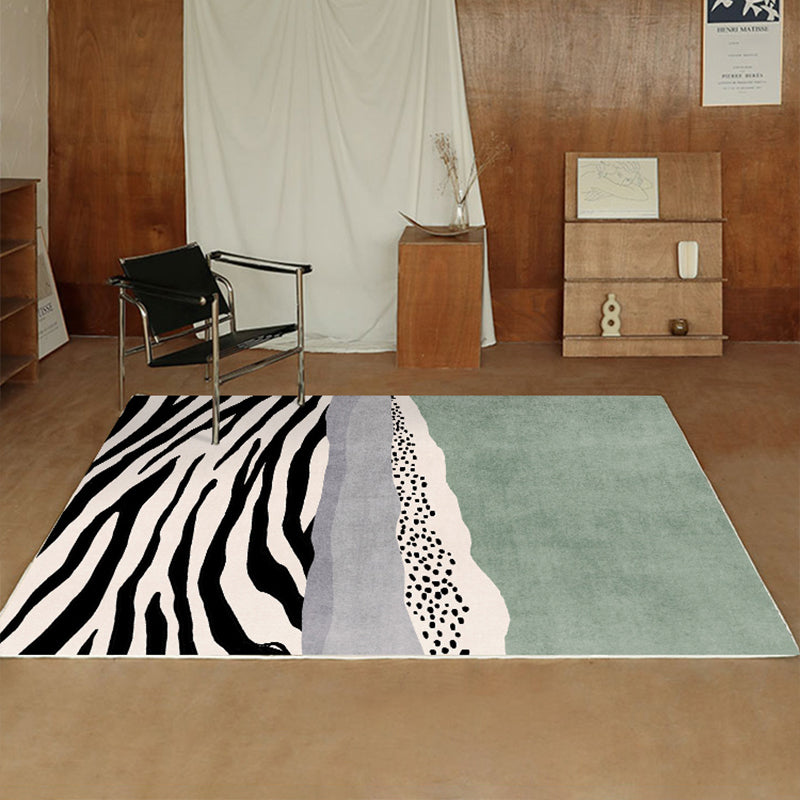 Skorter | Creative Abstract Printed Carpet Multicolored Polypropylene Indoor Carpet Pet-Friendly Non-Slip Carpet for Rooms