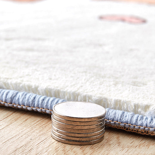 Skorter | Beautiful calming rug Multicolored cartoon animal print indoor rug non-slip machine washable rug for the children's room