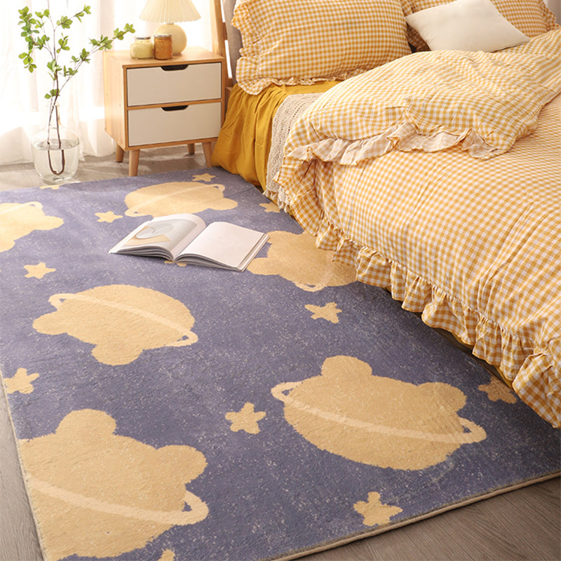 Skorter | Beautiful children's room rug Multicolored cartoon print area rug synthetic non-slip back pet-friendly rug