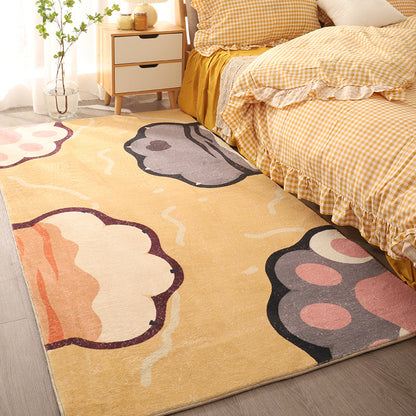 Skorter | Beautiful children's room carpet Multicolored cartoon print area rug synthetic non-slip backing pet-friendly carpet