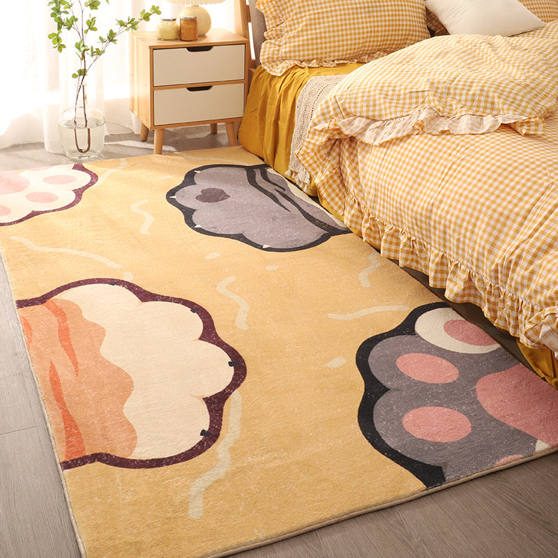 Skorter | Beautiful children's room rug Multicolored cartoon print area rug synthetic non-slip back pet-friendly rug