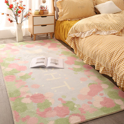 Skorter | Beautiful children's room rug Multicolored cartoon print area rug synthetic non-slip back pet-friendly rug