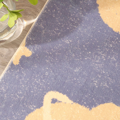 Skorter | Beautiful children's room rug Multicolored cartoon print area rug synthetic non-slip back pet-friendly rug