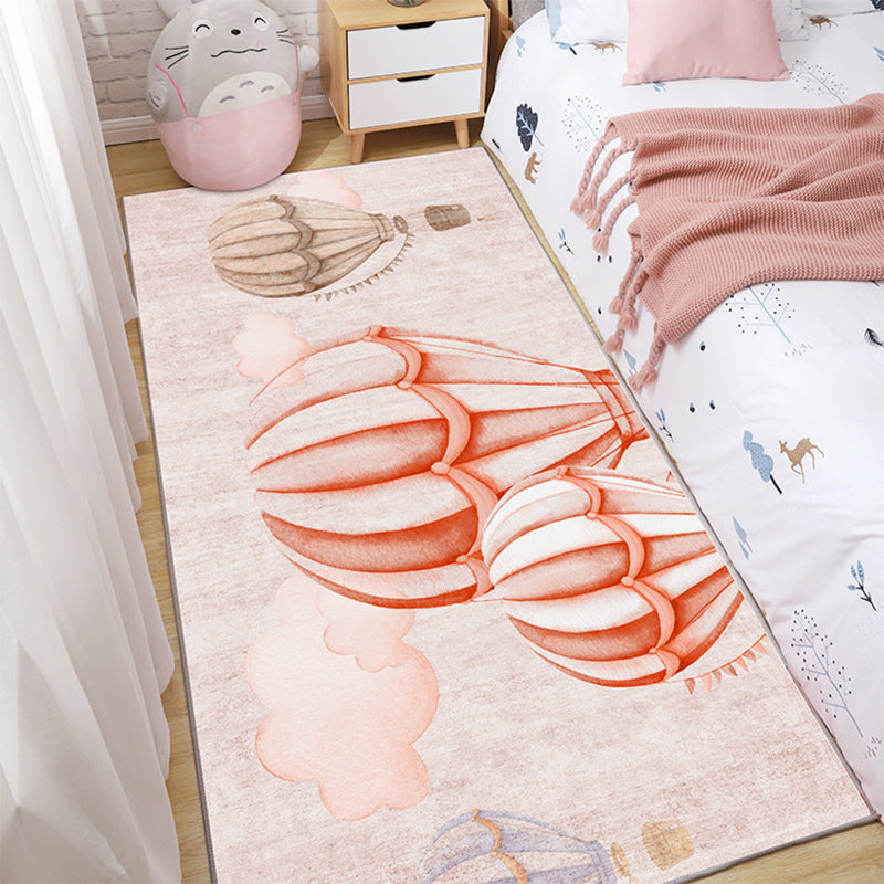 Skorter | Beautiful multi-colored children's room rug with cartoon animal print rug polypropylene non-slip backing washable rug