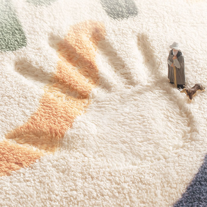 Skorter | Comfort Geometric Pattern Carpet Multicolor Acrylic Carpet Non-Slip Back Washable Carpet for Home