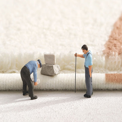 Skorter | Comfort Geometric Pattern Carpet Multicolor Acrylic Carpet Non-Slip Back Washable Carpet for Home