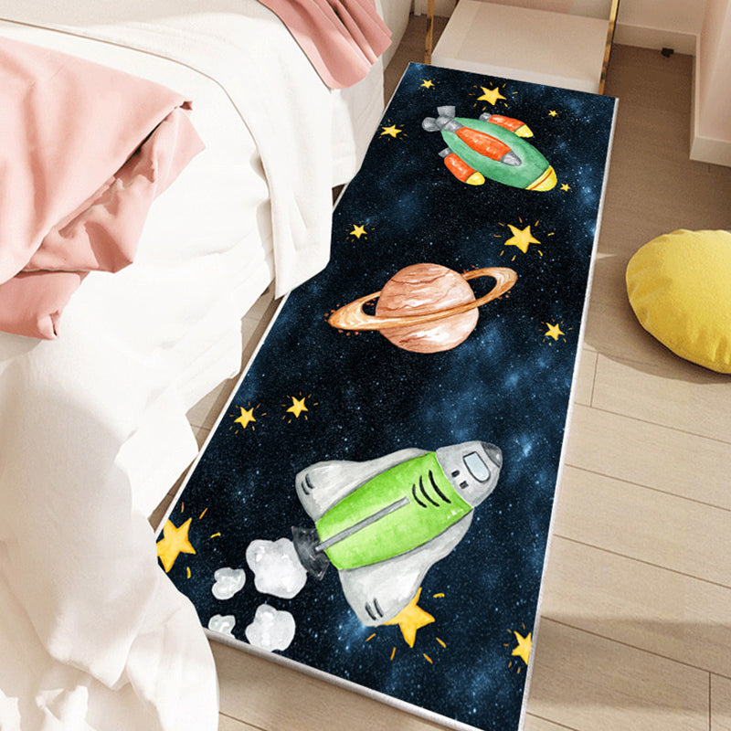 Skorter | Beautiful children's room rug Multicolored fairy tale pattern rug Polyester Non-slip Washable Pet-friendly rug