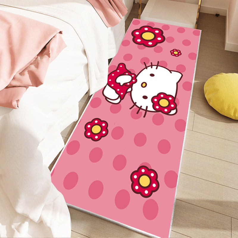 Skorter | Beautiful children's room rug Multicolored fairy tale pattern rug Polyester Non-slip Washable Pet-friendly rug