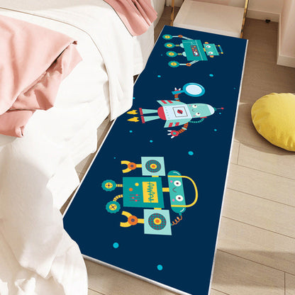 Skorter | Beautiful children's room rug Multicolored fairy tale pattern rug Polyester Non-slip Washable Pet-friendly rug