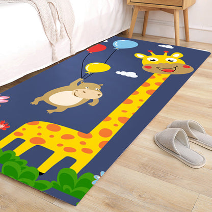 Skorter | Beautiful children's room rug Multicolored fairy tale pattern rug Polyester Non-slip Washable Pet-friendly rug