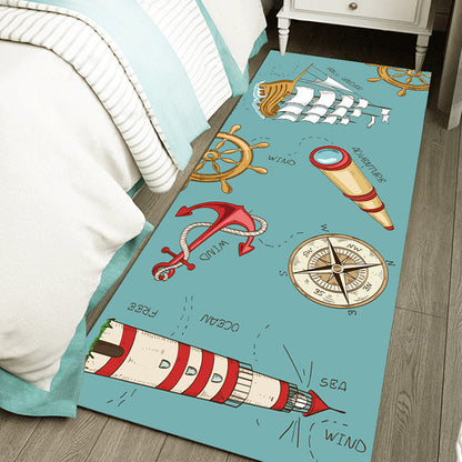 Skorter | Beautiful children's room rug Multicolored fairy tale pattern rug Polyester Non-slip Washable Pet-friendly rug