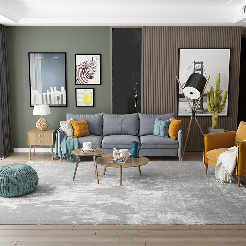 Skorter | Contemporary Abstract Rug Multicolor Cotton Blend Rug with Non-Slip Backing Easy to Maintain Washable Rug for Home