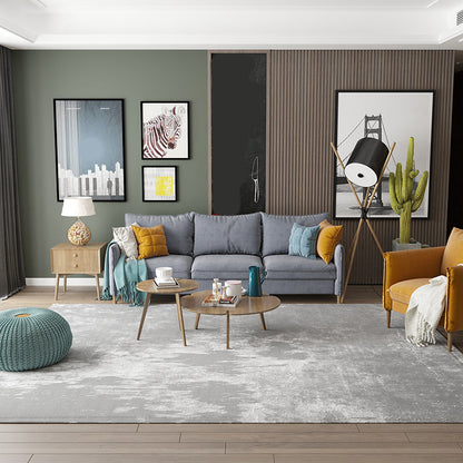 Skorter | Contemporary Abstract Rug Multicolor Cotton Blend Rug with Non-Slip Backing Easy to Maintain Washable Rug for Home