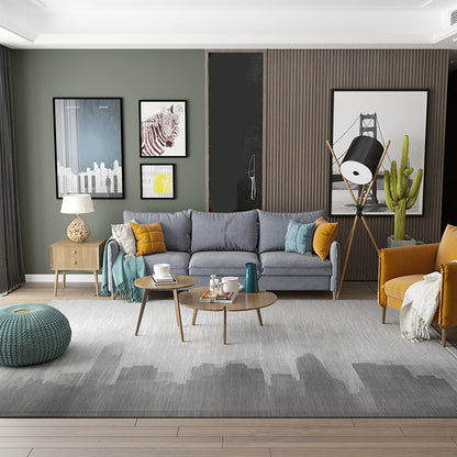 Skorter | Contemporary Abstract Rug Multicolor Cotton Blend Rug with Non-Slip Backing Easy to Maintain Washable Rug for Home