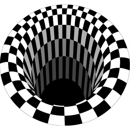 Skorter | Colorful Living Room Rug Funky 3D Geometric Rug for Indoors Synthetic Non-Slip Back Washable Rug