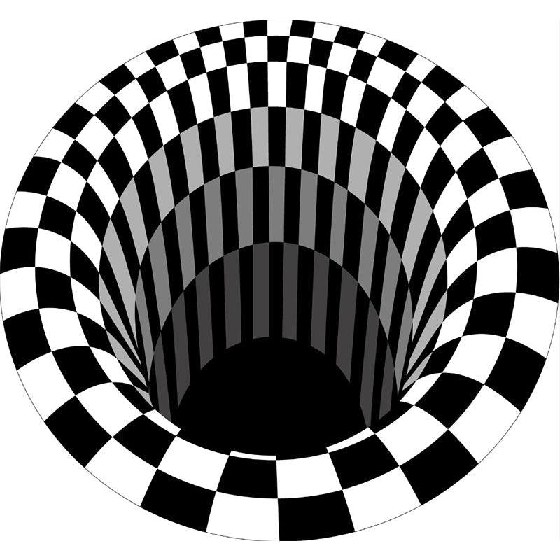 Skorter | Colorful Living Room Rug Funky 3D Geometric Rug for Indoor Use Synthetic Non-Slip Back Washable Rug