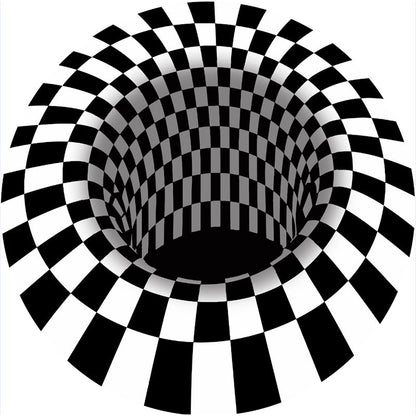 Skorter | Colorful Living Room Rug Funky 3D Geometric Rug for Indoors Synthetic Non-Slip Back Washable Rug