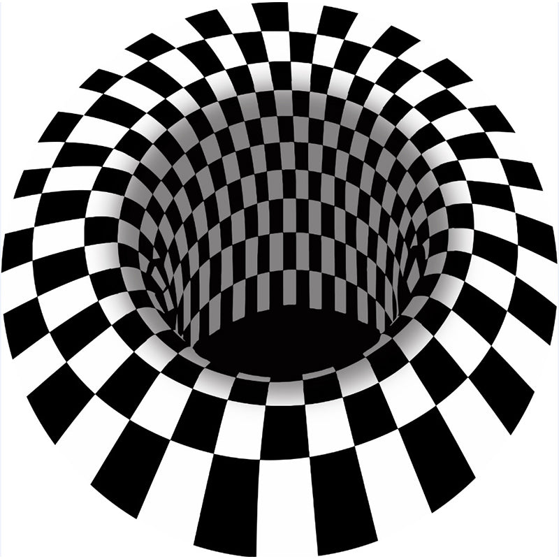 Skorter | Colorful Living Room Rug Funky 3D Geometric Rug for Indoor Use Synthetic Non-Slip Back Washable Rug