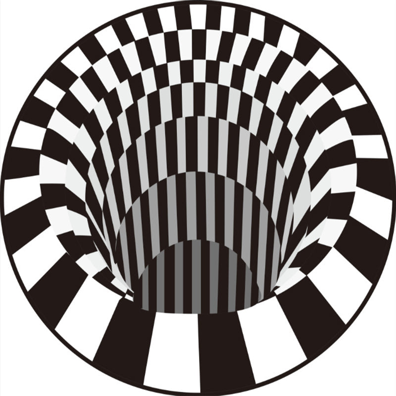 Skorter | Colorful Living Room Rug Funky 3D Geometric Rug for Indoors Synthetic Non-Slip Back Washable Rug