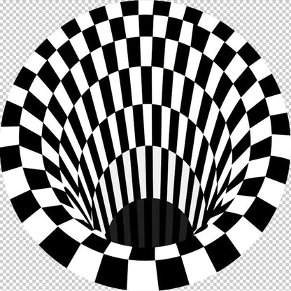 Skorter | Colorful Living Room Rug Funky 3D Geometric Rug for Indoors Synthetic Non-Slip Back Washable Rug