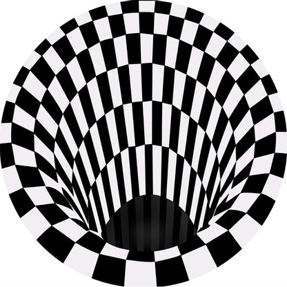 Skorter | Colorful Living Room Rug Funky 3D Geometric Rug for Indoors Synthetic Non-Slip Back Washable Rug