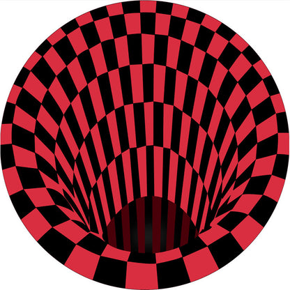 Skorter | Colorful Living Room Rug Funky 3D Geometric Rug for Indoors Synthetic Non-Slip Back Washable Rug