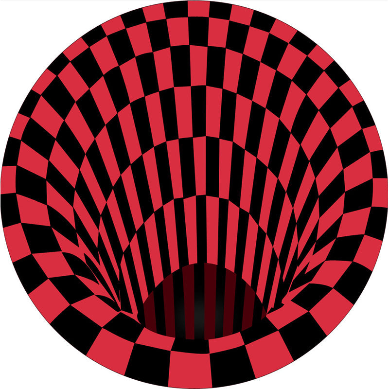 Skorter | Colorful Living Room Rug Funky 3D Geometric Rug for Indoor Use Synthetic Non-Slip Back Washable Rug