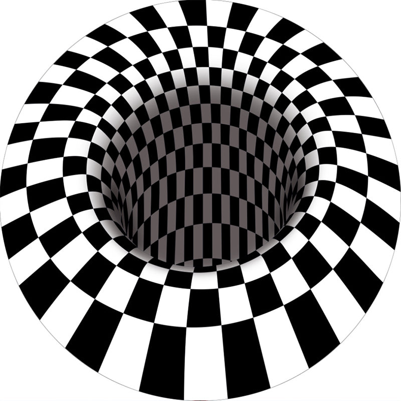 Skorter | Colorful Living Room Rug Funky 3D Geometric Rug for Indoors Synthetic Non-Slip Back Washable Rug