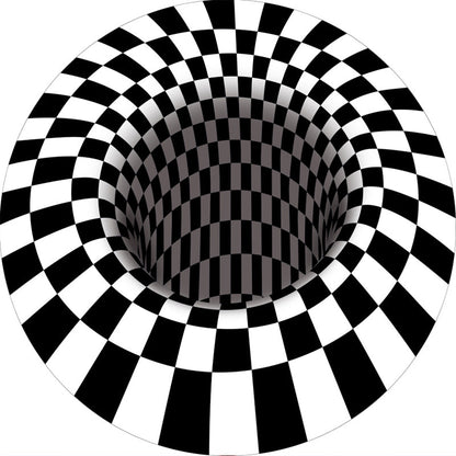 Skorter | Colorful Living Room Rug Funky 3D Geometric Rug for Indoors Synthetic Non-Slip Back Washable Rug