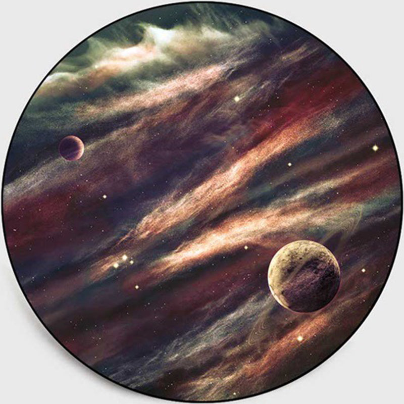 Skorter | Colorful Children's Room Rug Contemporary Space 3D Printed Carpet Polyester Non-Slip Washable Rug