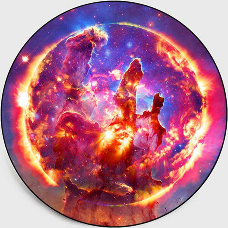 Skorter | Colorful Children's Room Rug Contemporary Space 3D Printed Carpet Polyester Non-Slip Washable Rug