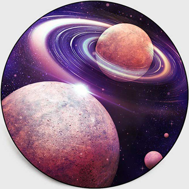 Skorter | Colorful Children's Room Rug Contemporary Space 3D Printed Carpet Polyester Non-Slip Washable Rug