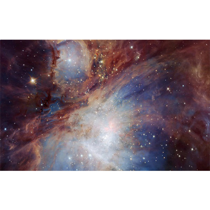 Skorter | Calming Kids Rug Multicolor 3D Starry Sky Pattern Rug Polypropylene Non-slip Machine Washable Rug