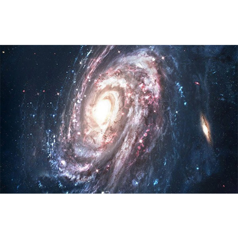 Skorter | Calming Kids Rug Multicolor 3D Starry Sky Pattern Rug Polypropylene Non-slip Machine Washable Rug