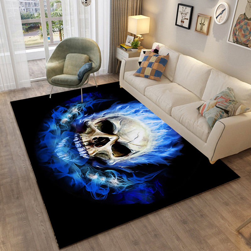 Skorter | Colorful Relaxation Area Rug Cotton Blend Cartoon Pattern Indoor Rug Machine Washable Non-Slip Rug for Décor