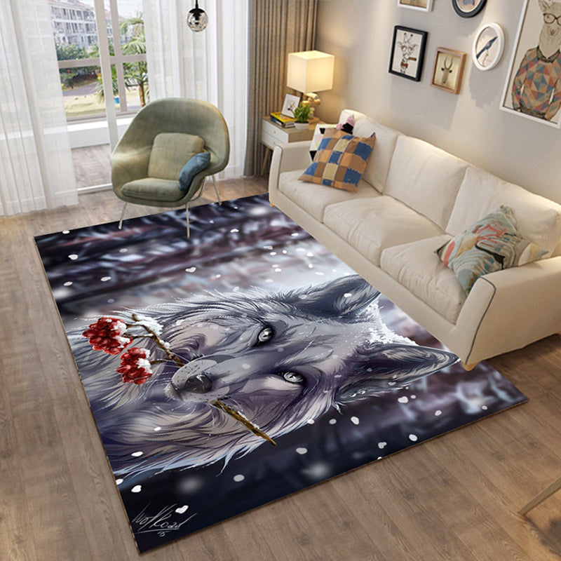 Skorter | Colorful Relaxation Area Rug Cotton Blend Cartoon Pattern Indoor Rug Machine Washable Non-Slip Rug for Décor