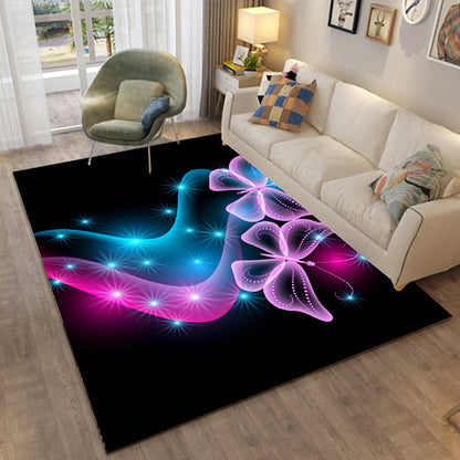 Skorter | Colorful Relaxation Area Rug Cotton Blend Cartoon Pattern Indoor Rug Machine Washable Non-Slip Rug for Décor